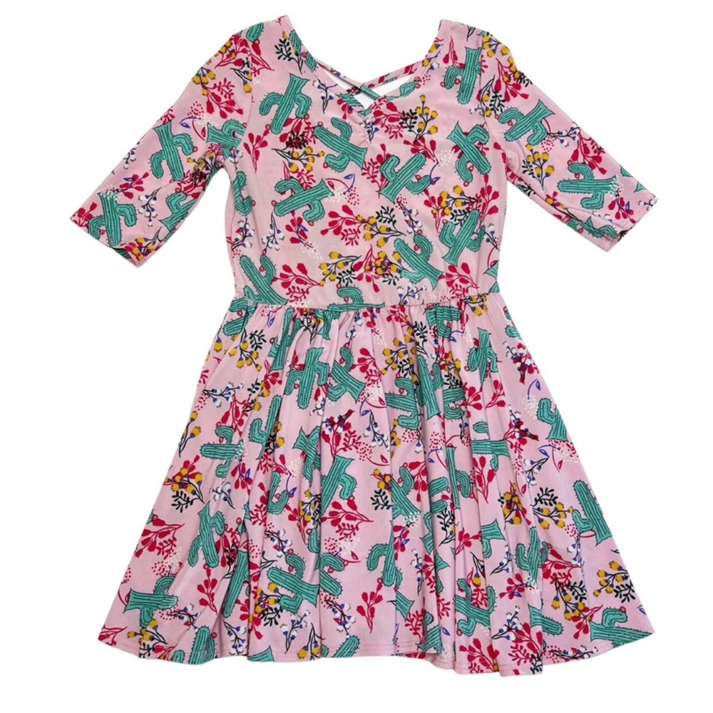 Cap sleeve twirl dress, NWT, soft fabric with bright colors